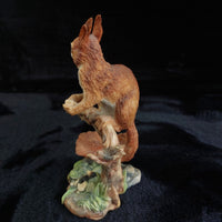 Thumbnail for Border Fine Arts Squirrel Figurine Handmade Scotland Wildlife 6” Tree Stump Deco5