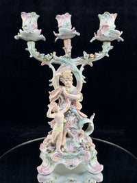 Thumbnail for Antique 1800s Sitzendorf Dresden Meissen Sty Porcelain Candelabra Rococo See Pic0