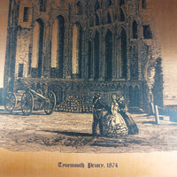 Thumbnail for Tynemouth Priory 1874 Copper Engraving Art Framed 9.75