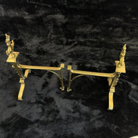 Thumbnail for Antique Brass Fireplace Firedogs Andirons Pair - Georgian Neoclassical Style16