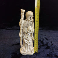 Thumbnail for Wise Asian Man Figurine Resin– Acceptable Worn Patina stone Look  7.5