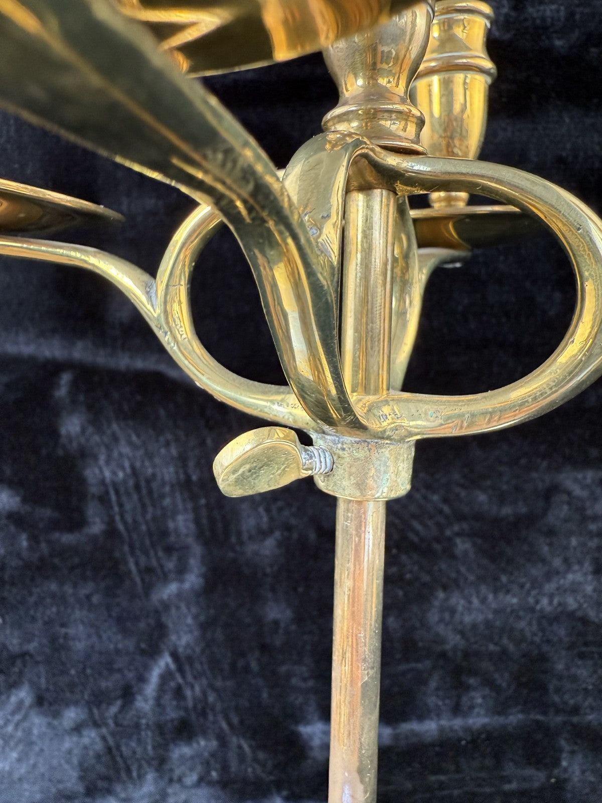 Vintage Brass Candelabra  Four Arm Candlestick Holder7