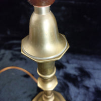 Thumbnail for Vintage Brass Lamp Table Good Patina EU Plug Classic Electric Light 15