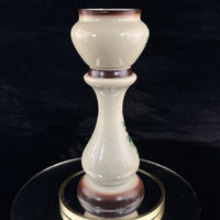 Thumbnail for Milk Bohemian Glass Antique Vase 12” Floral Victorian Urn Form decor see pics14