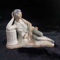 Thumbnail for Casades Spain Porcelain Figurine Reclining Man in Classical Robe Signed Spanish1