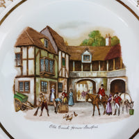 Thumbnail for Old Coach House Stratford Decorative Ceramic Plate Gold Trim 8.5in Wall Hanger2