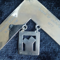 Thumbnail for Masonic Lodge Regalia Job Lot 845g – Past Master Jewel 1977 + Levels & Jew Chain5