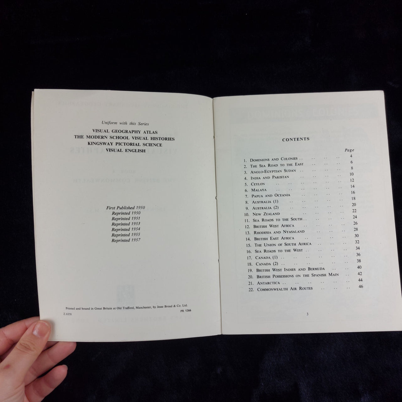 The Modern School Visual Geographies, 3 Book vintage Set 1950s Reprints Ornament6