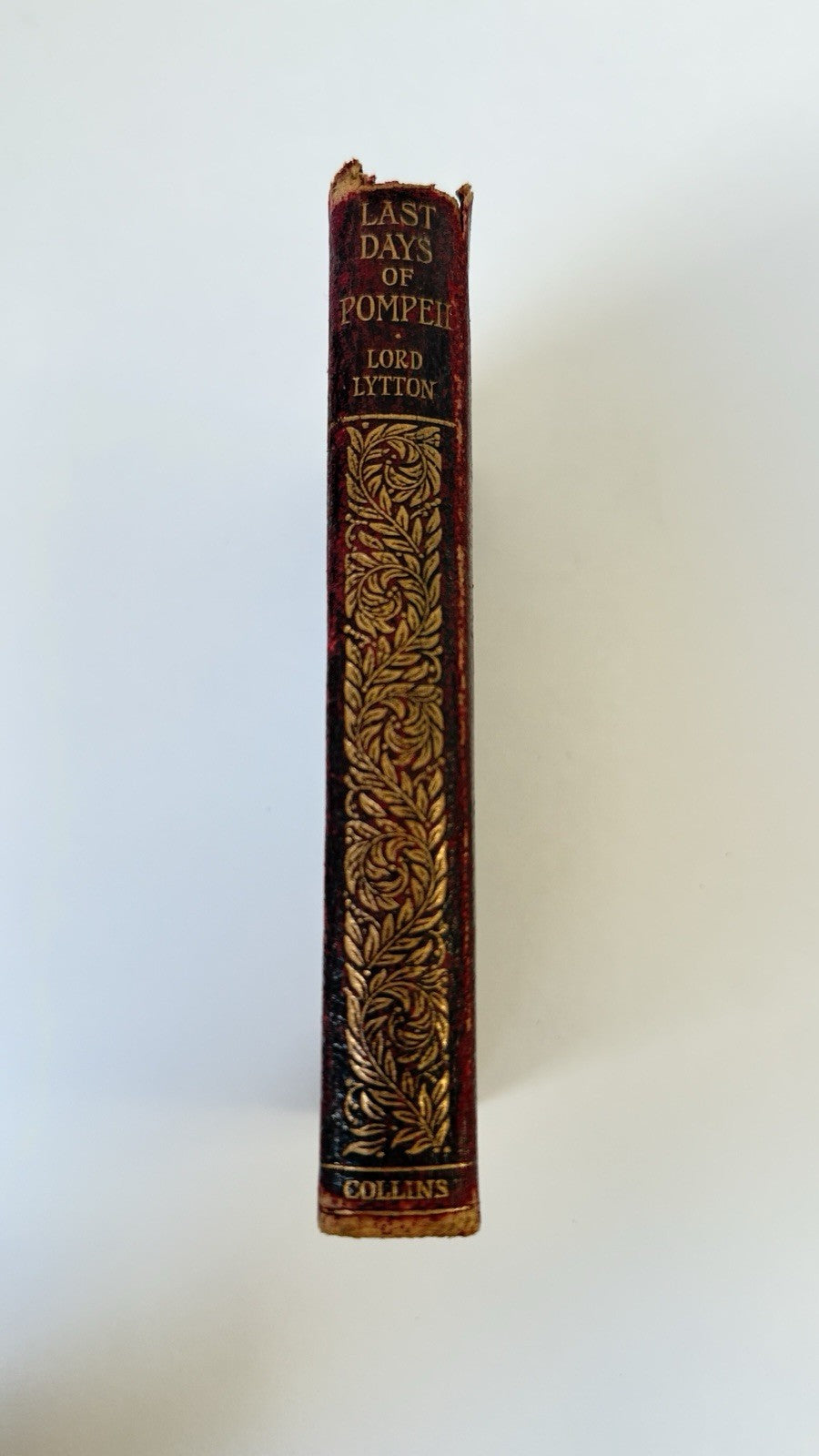 Collins Days Last of Pompeii Lord Lytton Antique Red Leather Gilt Spine 1890s2