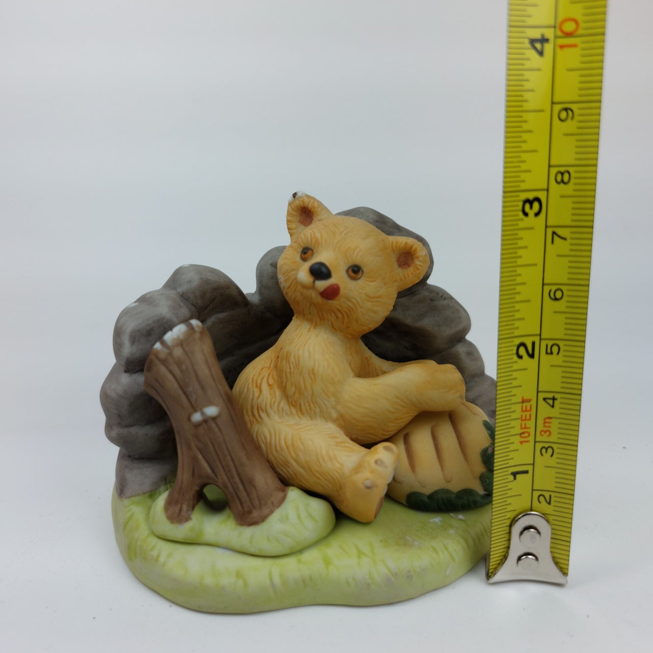 1984 Woodland Franklin Bear Jacqueline Smith Porcelain Hand Painted 3" Figurine3
