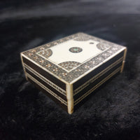 Thumbnail for Anglo-Indian 19th Century Victorian Wooden Trinket Pill Box – Mother-of-Pearl0
