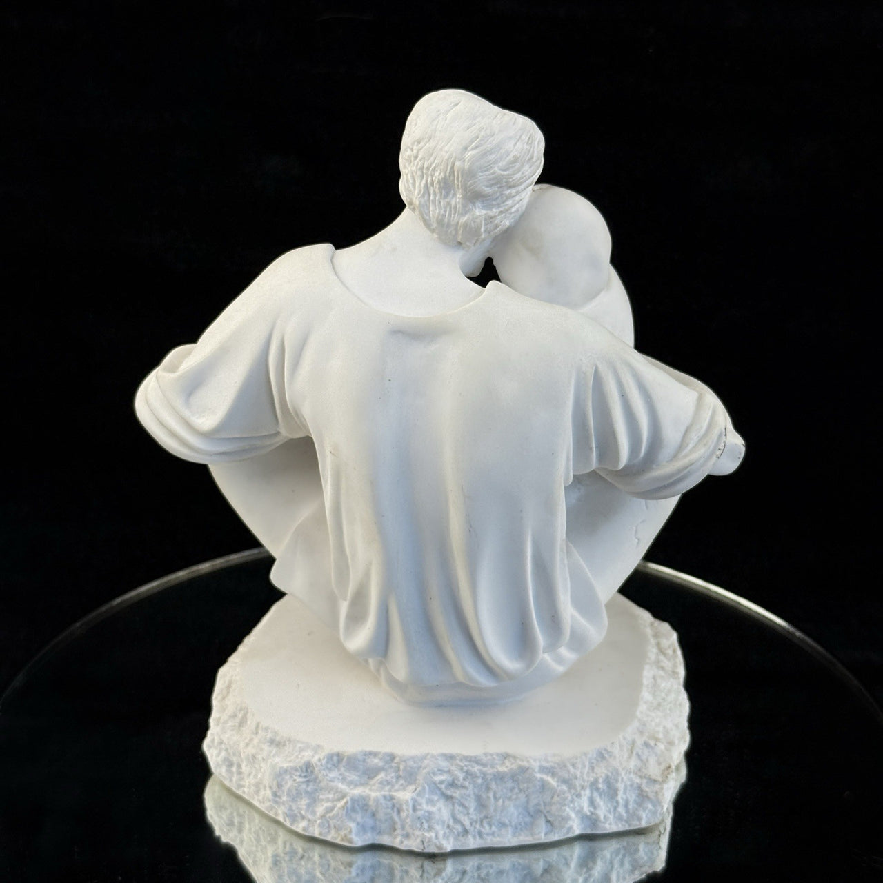 Holy Family Statue Sculpture - Signed/Marked  - White Alabaster/Resin Compos 1997