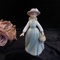 Thumbnail for The Leonardo Girl Collection with Basket Blue Dress Figurine 7