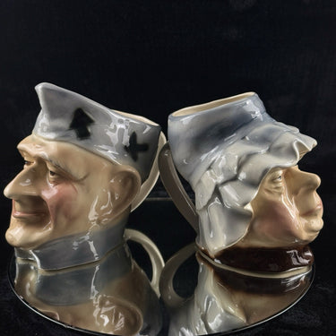 A Pair of Kingston Pottery Hull Dickens Character Jugs “Convid” & “Mrs Bumble”0