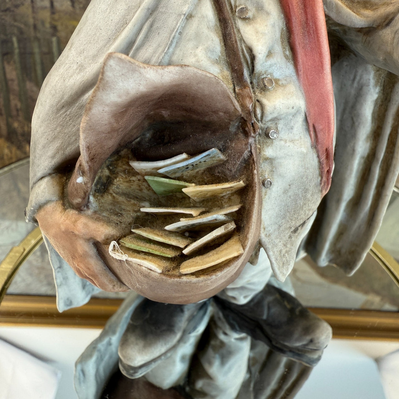 Italian Capodimonte Figurine "The Postman" - Signed "Gelli" Italy pics see 196113