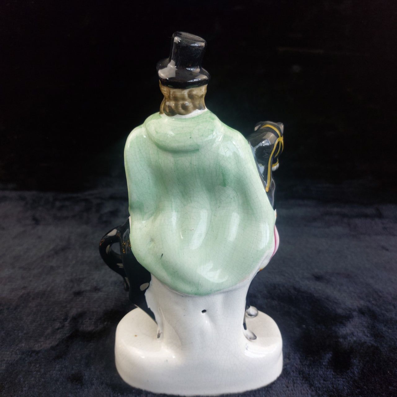 Rare Staffordshire antique 1860s Figurine – Man on Horseback, 9" see leg Medium6
