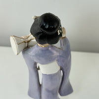 Thumbnail for Vintage Geisha Girl Figurines Pair 9” Ceramic Japan Style Kimono Parasol & Drum6