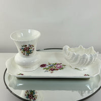 Thumbnail for Coalport Ming &shell Rose Dish Vanity Set Tray Vase Trinket Bowl Gift Bone China7