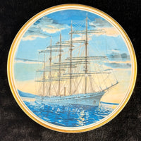 Thumbnail for Edwardian China Bone Tall Ships Plate Set – France II & Herzogin Cecilie – P.A.9