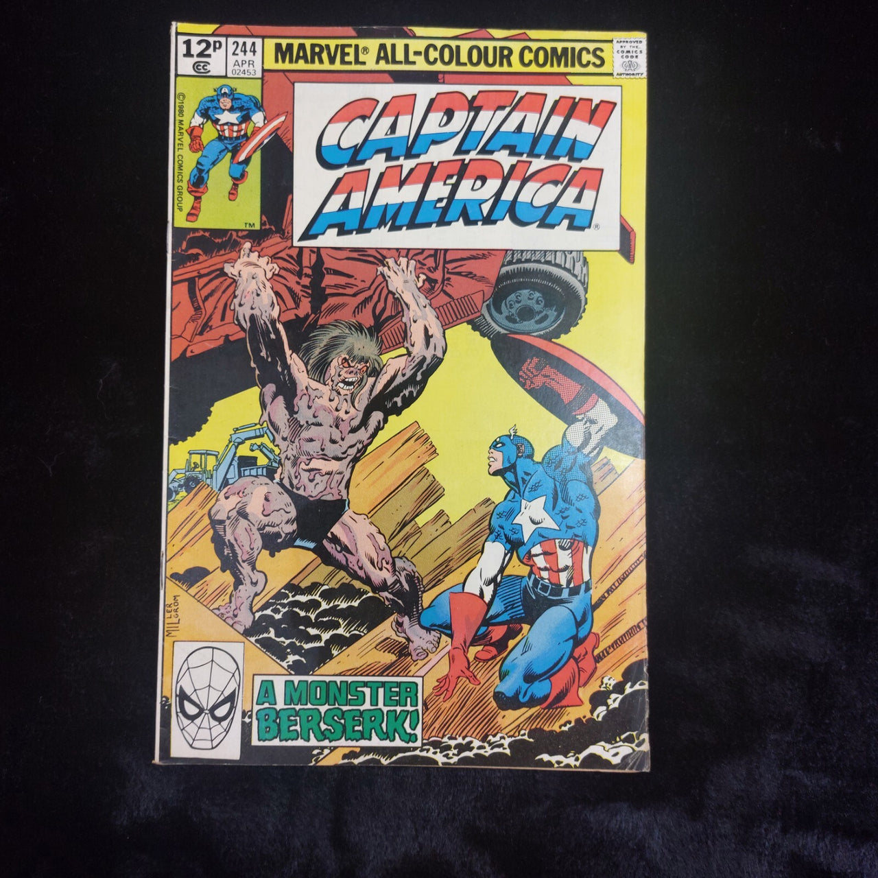 Marvel Captain America 244 A Monster Berserk Vintage 1980 Comic Book0