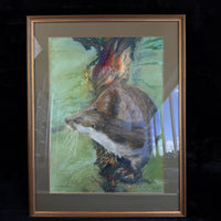 Thumbnail for Otter in Water Signed Shirley Williams original Watercolor Painting framed large12
