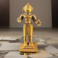 Thumbnail for Antique Brass Indian Female Figure Of Radna 3.25” Handcrafted Tribal Folk Bengal0