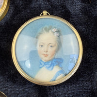 Thumbnail for Set of 4 Vintage Miniature 9 cm Portraits Peter Bates Gallery National frame set7