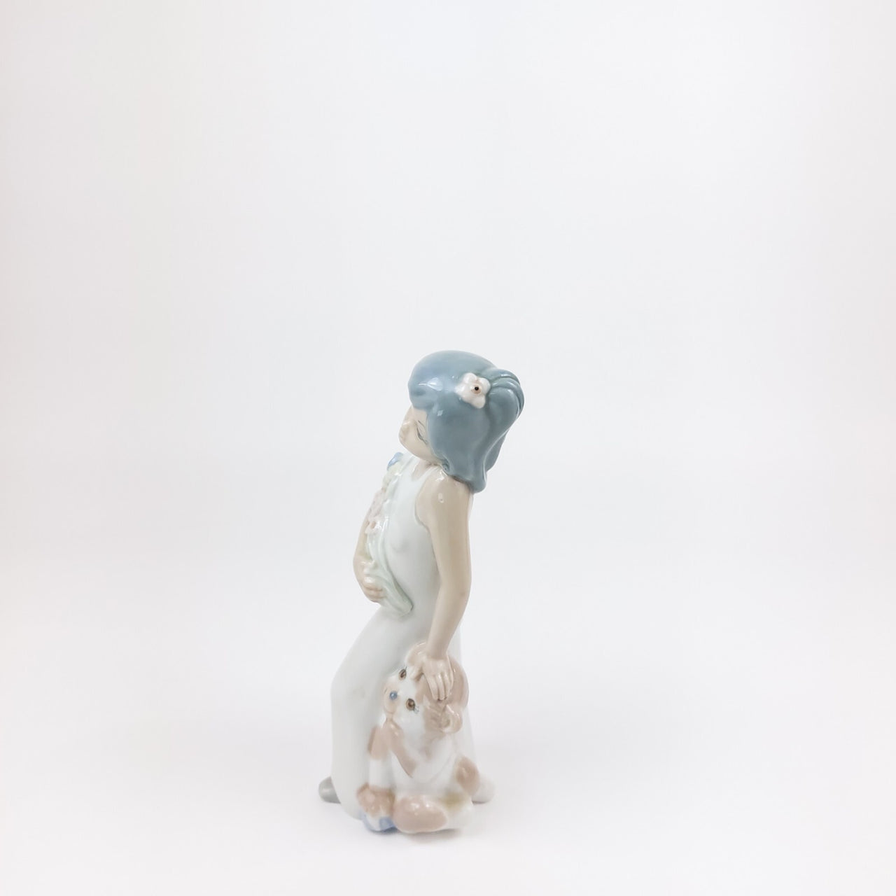 Casades & Girl Dog Porcelain Figurine Spanish Handcrafted Floral Art 8.5" Spain.10