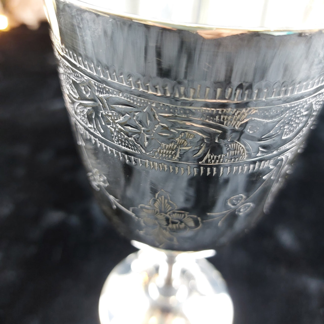 Set 6 of Renaissance Style French Silver Wine Goblets EPNS Hallmark.6