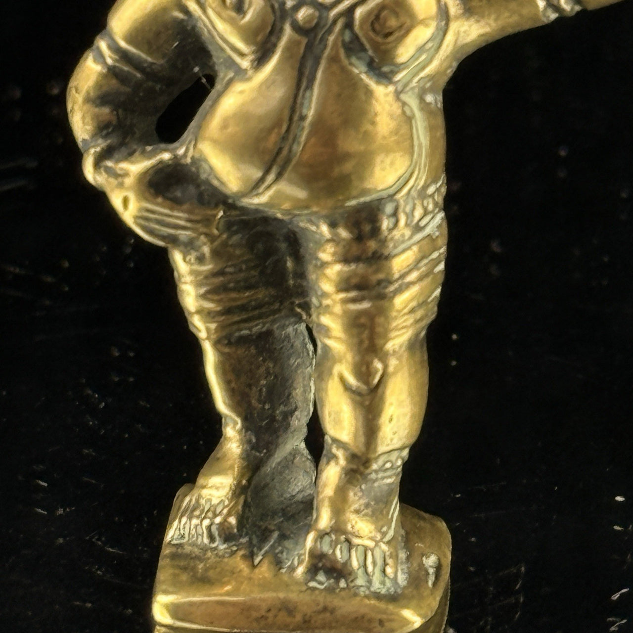 1800s Antique Brass Bala Krishna Statue India Hindu Deity Dancing Pose Figure 3”6