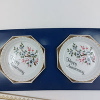 Thumbnail for Swiss Coasters Handkerchiefs porcelain anniversary Set gift AJL Stoke-onTrent7