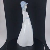 Thumbnail for Porcelanas M. Requena Collectable Blue white porcelain Lady Figurine Spain Decor3
