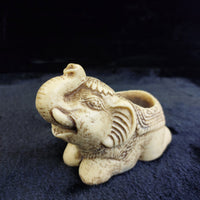 Thumbnail for Handcarved Elephant Candle Holder Ceramic/ 14cm Pottery Collectable Germany1