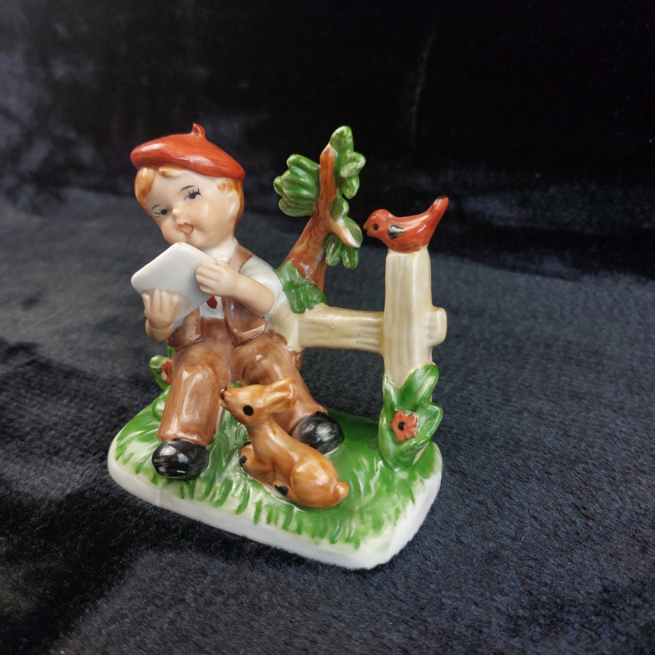 1875 PM&M Antique German Treasure Masters Bisque Porcelain Boy Little Figurine4