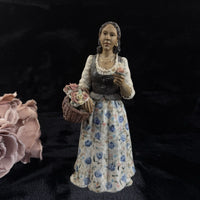 Thumbnail for Rare Castagna Florence Figurine Flower Seller - Signed Italy pics see12