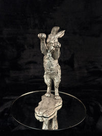 Thumbnail for Edge Sculpture Metallic Boxing Hare Statue by Andrew Hull Metal Finish 13