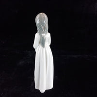 Thumbnail for Elegant NAO by Lladró Figurine - 'Girl with Doll' (1990) bookcase figure Spain6