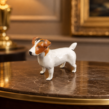 John Beswick Jack Russell Dog Figure Brown & White JBD102 Ceramic Ornament decor0