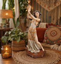 Thumbnail for Giuseppe Armani Florence lady Figurine 14in Gypsy Semi Nude bohem decor0