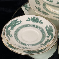 Thumbnail for Royal England Cauldon Green Dragon Serving Set x6 – Vintage Ironstone China9