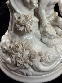 Thumbnail for Antique German Volkstedt Porcelain Cherub Candlestick 10