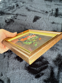 Thumbnail for Charming Vintage MCM Still Life and Farmhouse Paintings wood brown Set of3 frame13