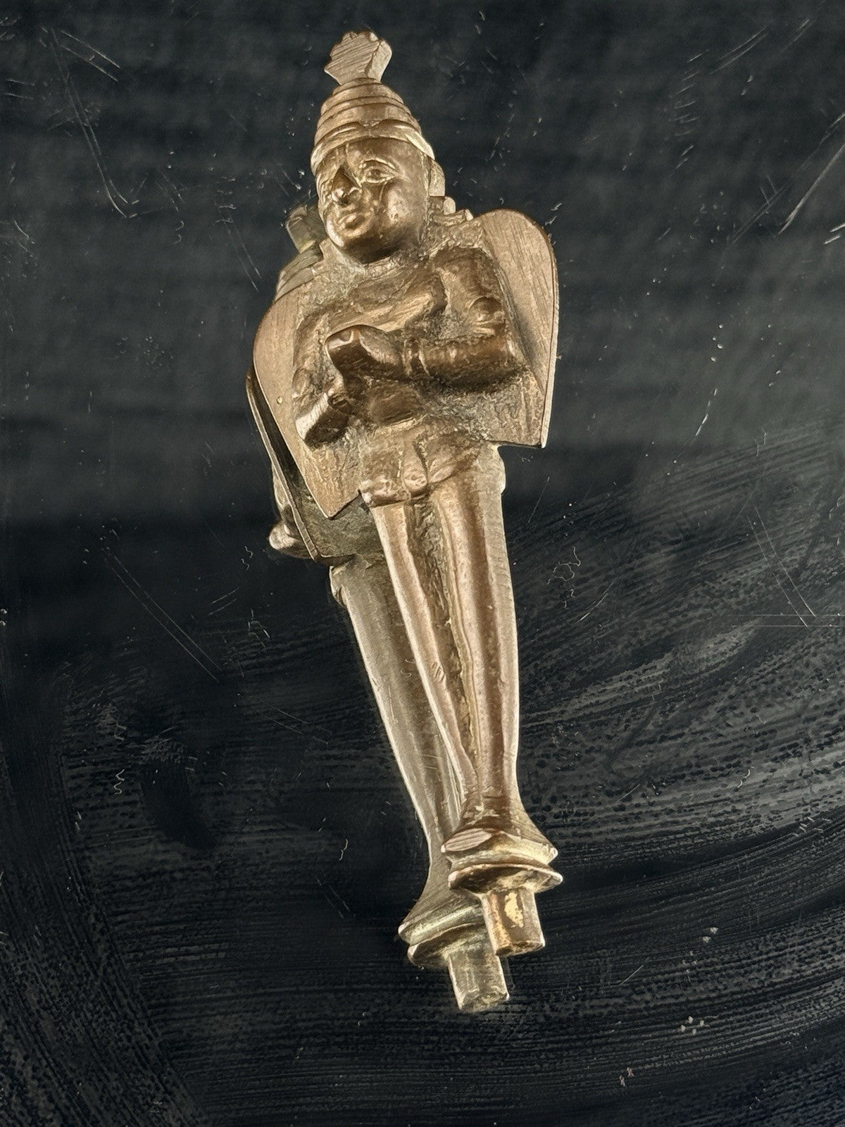 Antique Indian Bronze 2-Faced Deity Figurine Tribal Ritual Statue 5.5” Rare4
