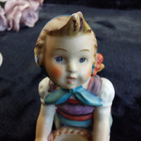 Thumbnail for Goebel Girl Hummel With Basket Tree Scene Figurine W Germany Vintage see the pic8
