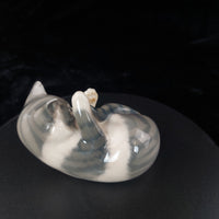 Thumbnail for Copenhagen Royal cat Figurine Playful Kitten gift 727 Gray White Cat Denmark dec4