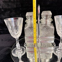 Thumbnail for Vintage Cut Crystal Glassware & Spice Jar Set Elegant Tableware 5 Glasses & Jar14