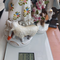 Thumbnail for German Porcelain Figurine Pair Shepherdess & Shepherd Sheep 10