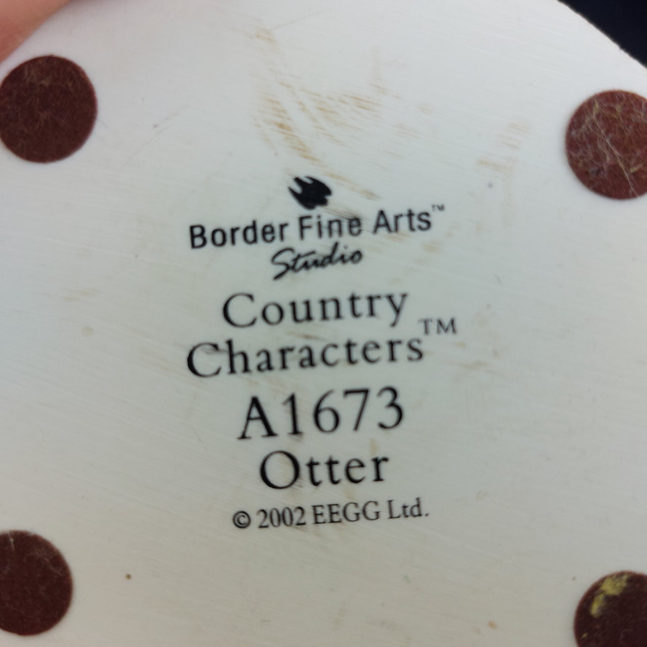 Border Fine Arts Country Characters A1673 Otter Figurine 3.5in 2002 Handcrafted7