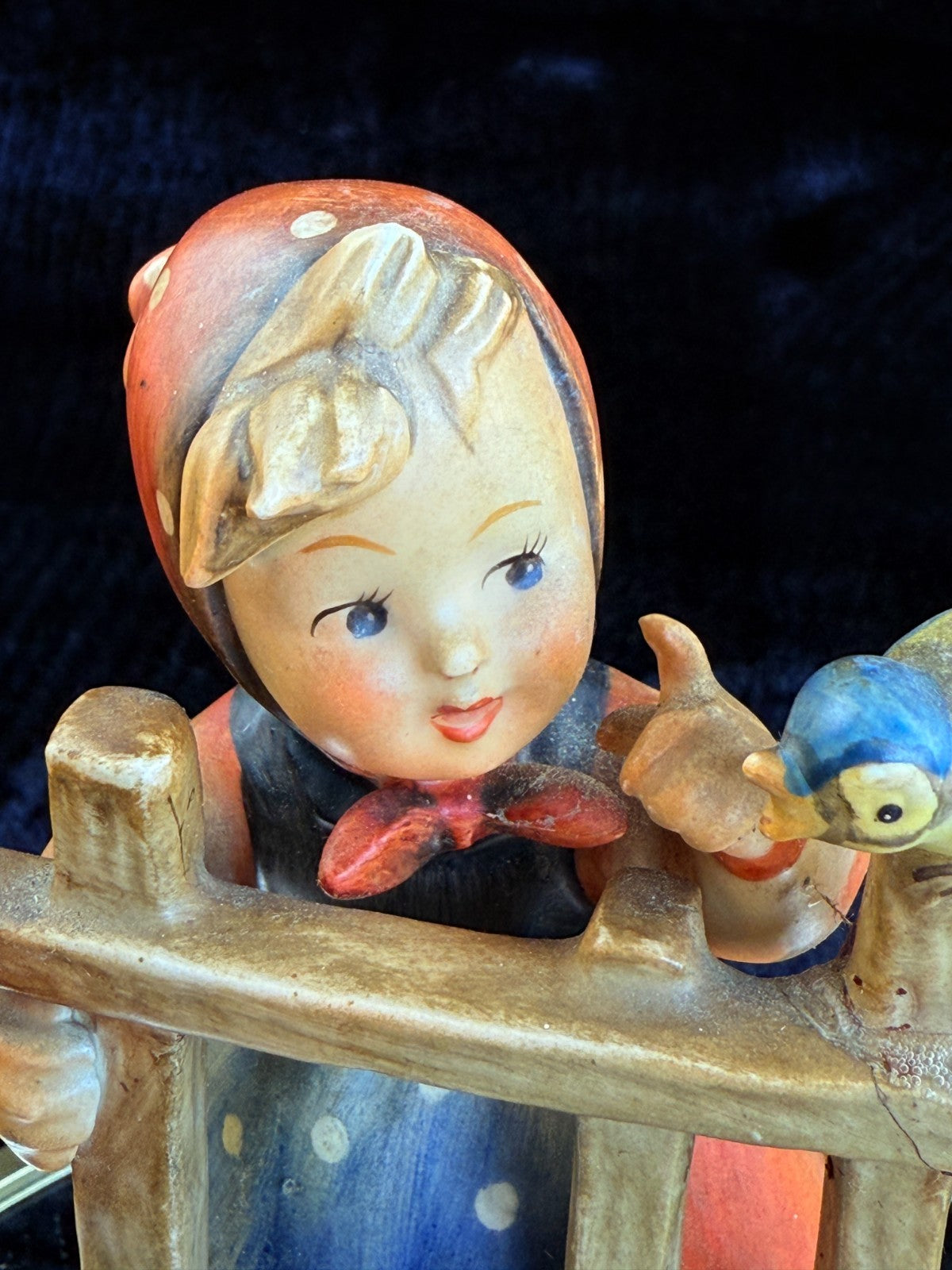 Hummel "Little Tooter" #203/1 Vintage Figurine  Goebel W. Germany repaired6