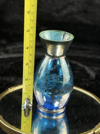 Thumbnail for Schott Zwiesel Blue Glass Vase Florida Design Heinrich Löffelhardt Vintage 5”9